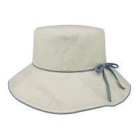 Bucket Hat - Linen Wide Brim Hat - HT-6607KA-BL